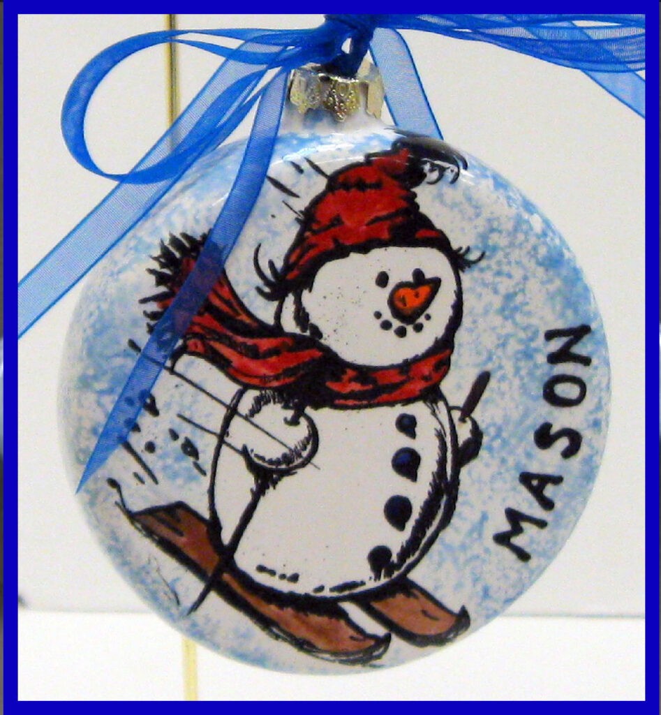 Mr. Ski Snowman Ornament