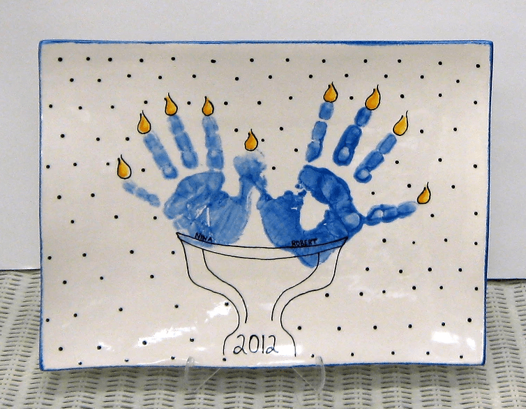Hanukkah Handprint Plate