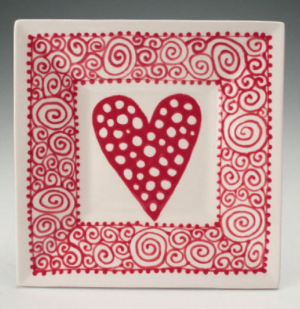 Square Heart Plate